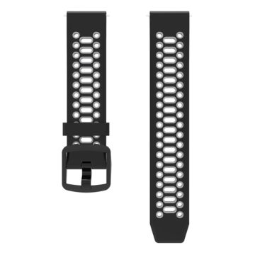 Coros Pace 2 / Garmin vivoactive 5 / GarminActive 5 / Venu Sq 2 Dual Color armband 20mm Silikonarmband - Schwarz / Grau