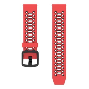 Coros Pace 2 / Garmin vivoactive 5 / GarminActive 5 / Venu Sq 2 Dual Color armband 20mm Silikonarmband - Rot / Schwarz