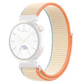 Huawei Watch GT 4 41mm / Garmin Venu 3S Uhrenarmband 18mm Nylon Loop Verstellbares Handgelenkband - Beige