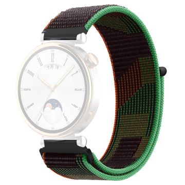 Huawei Watch GT 4 41mm / Garmin Venu 3S Uhrenarmband 18mm Nylon Loop Verstellbares Armband - Mosaik