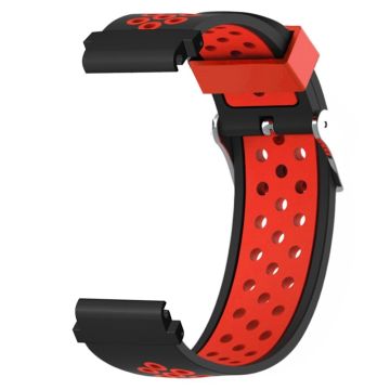 Huami Amazfit Falcon / Garmin Fenix 7 / 6 / 5 Dual Color armband Silikonarmband mit 22mm Anschluss - Schwarz+Rot