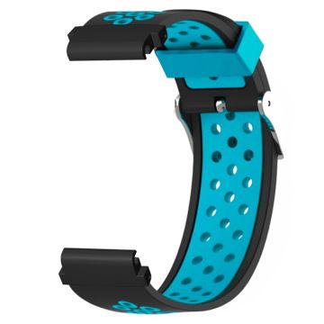 Huami Amazfit Falcon / Garmin Fenix 7 / 6 / 5 Dual Color armband Silikonarmband mit 22mm Anschluss - Schwarz+Blau