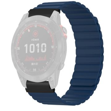 Huami Amazfit Falcon / Garmin Fenix 7 / 6 / 5 Magnetisches Uhrenarmband Flexibles Ersatzarmband mit 22mm stoßfestem Anschluss - Dunkelblau