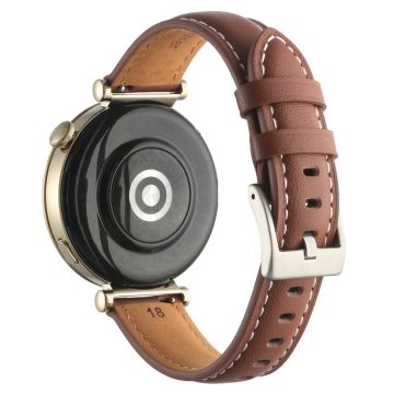 18mm Uhrenarmband für Huawei Watch GT 4 41mm / Garmin Venu 3S Echtes Rindslederarmband - Karamell