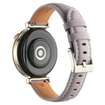 18mm Uhrenarmband für Huawei Watch GT 4 41mm / Garmin Venu 3S Echtes Rindsleder Uhrenarmband - Helllila