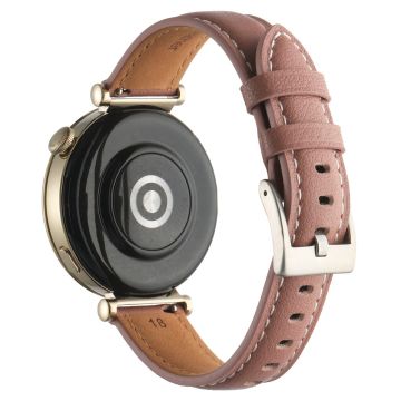 18mm Uhrenarmband für Huawei Watch GT 4 41mm / Garmin Venu 3S Echtes Rindsleder Uhrenarmband - Pink