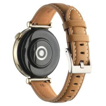 18mm Uhrenarmband für Huawei Watch GT 4 41mm / Garmin Venu 3S Echtes Rindsleder Uhrenarmband - Braun