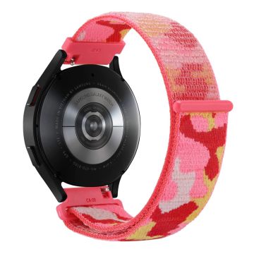 Samsung Galaxy Watch6 Classic 47mm 43mm / GarminActive 5 Nylon Uhrenarmband 20mm Camouflage Armband - Red Camo