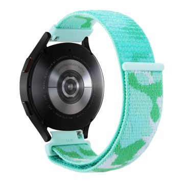 Samsung Galaxy Watch6 Classic 47mm 43mm / GarminActive 5 Nylon Uhrenarmband 20mm Camouflage Armband - Lime Camo