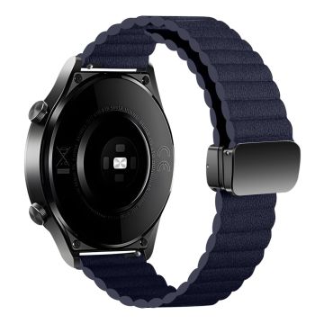 Samsung Galaxy Watch6 / Garmin Venu Sq 2 Lederarmband 20mm Magnetarmband - Indigoblau