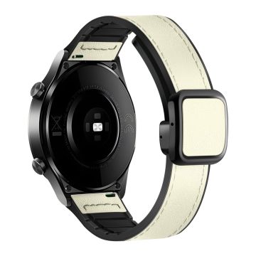 Samsung Galaxy Watch6 / Garmin Venu Sq 2 Uhrenarmband 20mm PU Leder und flexibles Band - Beige