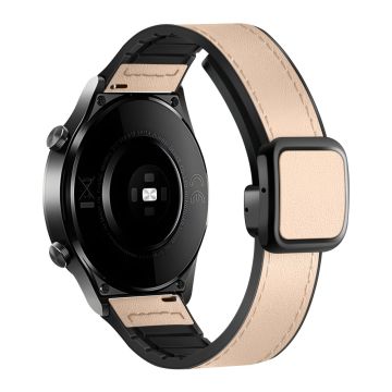 Samsung Galaxy Watch6 / Garmin Venu Sq 2 Uhrenarmband 20mm PU-Leder und flexibles Band - Apricot