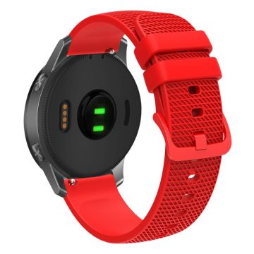 Garmin Vivomove 3 / GarminMove 3 Silikonarmband 20mm kariertes Muster Sportarmband - Rot