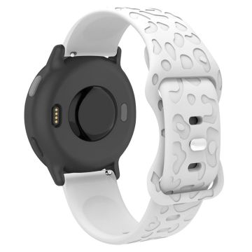 Garmin Venu 2 Plus / vivoactive 5 20mm Silikonarmband Leopard Textur Verstellbares Band - Weiß