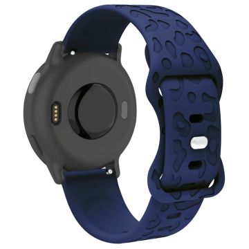 Garmin Venu 2 Plus / vivoactive 5 20mm Silikonarmband Leopard Textur Verstellbares Band - Marineblau