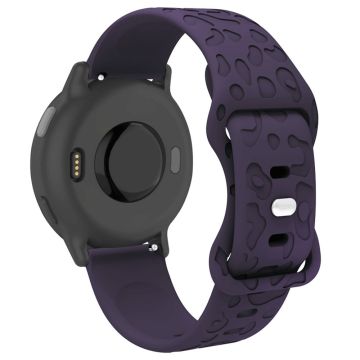 Garmin Venu 2 Plus / vivoactive 5 20mm Silikonarmband Leopard Textur Verstellbares Band - Dunkel Lila