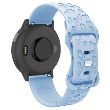 Garmin Venu 2 Plus / vivoactive 5 20mm Silikonarmband Leopard Textur Verstellbares Band - Baby Blau