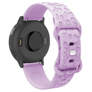 Garmin Venu 2 Plus / vivoactive 5 20mm Silikonarmband Leopard Textur Verstellbares Band - Lavendel Lila