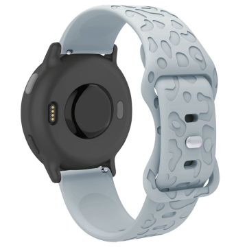 Coros Watch GT 4 41mm / Garmin Venu 3S 18mm Uhrenarmband Leopard Textur Silikonarmband - Cloudy Grey