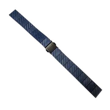 Coros Watch GT 4 41mm / Garmin Venu 3S Armband Bamboo Texture 18mm Carbon Fiber armband - Marineblau