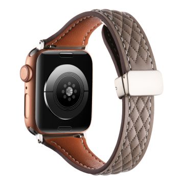 Echtes Rindslederband Apple Watch Serie 49mm - 45mm - 44mm - 42mm Universalarmband - Kaffee