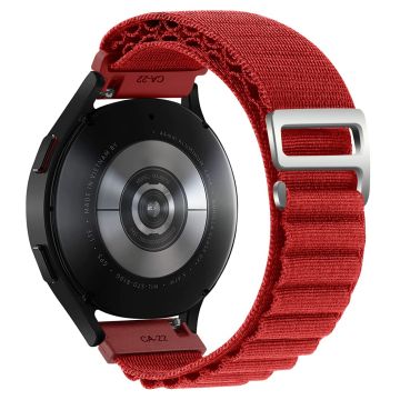 KALEBOL KLB-GSNL-001 Huawei Watch GT 4 41mm / Garmin Venu 3S 18mm armband Adjustable Nylon Loop Band - Rot