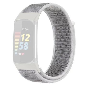 KALEBOL KLB-NLHH-001 Fitbit Charge 5 / 6 Nylon Uhrenarmband Schleifenverschluss Armband - Muschel