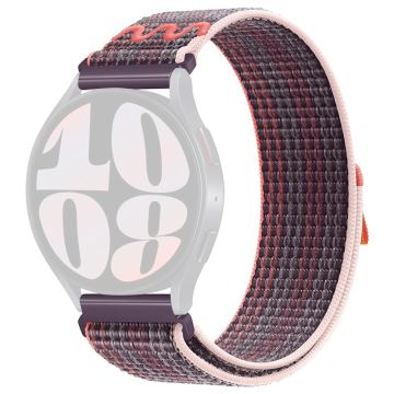 KALEBOL KLB-NLHH-002 Samsung Galaxy Watch6 / Watch6 Classic 20mm Uhrenarmband Nylon Loop Strap - Berry Purple