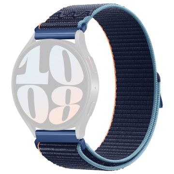 KALEBOL KLB-NLHH-002 Samsung Galaxy Watch6 / Watch6 Classic 20mm Uhrenarmband Nylon Loop Armband - Dunkel Marineblau