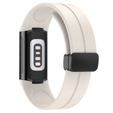 Fitbit Charge 5 / Charge 6 Uhrenarmband Magnetisches Silikonband - Sternenlicht