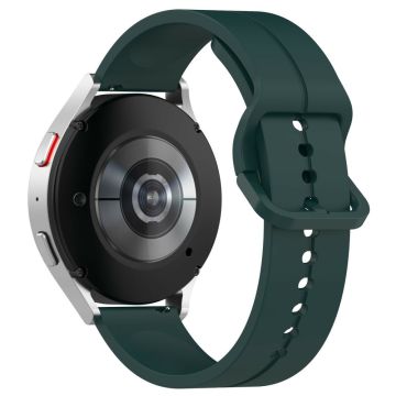 Samsung Galaxy Watch6 Classic 43mm / 47mm Silikon Uhrenarmband 20mm Verstellbares Armband - Mitternachtsgrün