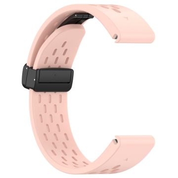 KALEBOL KLB-DDGJ-001 Garmin Fenix 7 / 7 Pro QuickFit 22mm Silikonarmband mit magnetischer Faltschnalle - Hellrosa