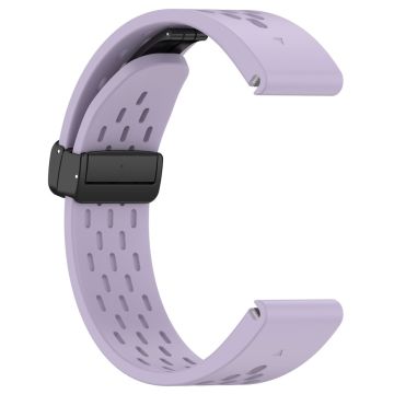 KALEBOL KLB-DDGJ-001 Garmin Fenix 7 / 7 Pro QuickFit 22mm Silikonarmband mit magnetischer Faltschnalle - Violett