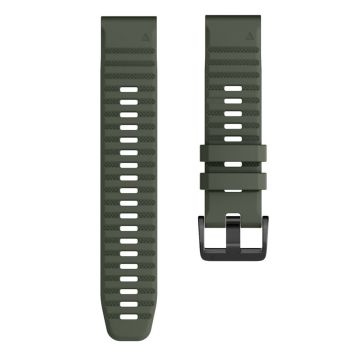 KALEBOL KLB-LWGJ-001 Garmin Fenix 7 / 7 Pro 22mm Uhrenarmband Concave Dot Silikonarmband - Armeegrün