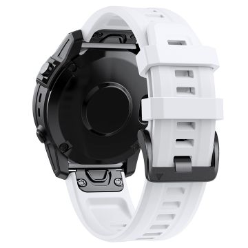 KALEBOL KLB-LWGJ-001 Garmin Fenix 7 / 7 Pro Armband Ersatz QuickFit 22mm Silikonarmband - Weiß