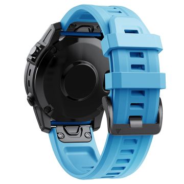 KALEBOL KLB-LWGJ-001 Garmin Fenix 7 / 7 Pro Armband Ersatz QuickFit 22mm Silikonarmband - Himmelblau