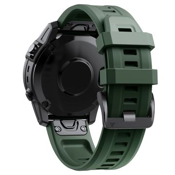 KALEBOL KLB-LWGJ-001 Garmin Fenix 7 / 7 Pro Armband Ersatz QuickFit 22mm Silikonarmband - Armeegrün