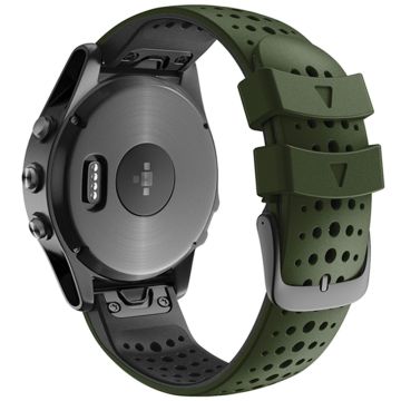 KALEBOL KLB-SSYKGJ-001 Garmin Fenix 7 / 7 Pro Uhrenarmband Dual Color QuickFit 22mm Ersatzarmband - Armeegrün