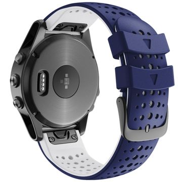 KALEBOL KLB-SSYKGJ-001 Garmin Fenix 7 / 7 Pro Uhrenarmband Dual Color QuickFit 22mm Ersatzarmband - Blau + Weiß