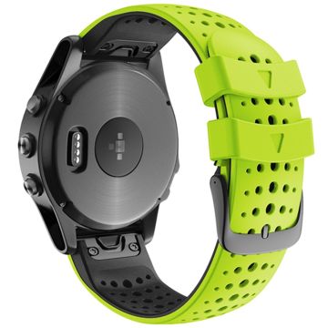 KALEBOL KLB-SSYKGJ-001 Garmin Fenix 7 / 7 Pro Uhrenarmband Dual Color QuickFit 22mm Ersatzarmband - Limette + Schwarz