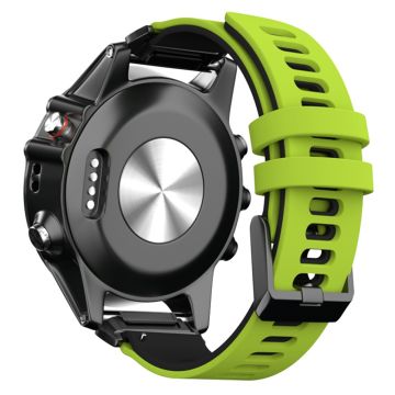 KALEBOL KLB-SSSCGJ-001 Garmin Fenix 7 / 7 Pro Uhrenarmband QuickFit 22mm Armband mit Dual Color Design - Limette + Schwarz