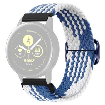 KALEBOL KLB-BZNL-001 Samsung Galaxy Watch6 Classic 43mm / 47mm Watch Bnad 20mm Nylon Ersatzarmband - Blau + Weiß