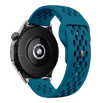 Huawei Watch GT 4 41mm / Garmin Venu 3S / 2S 18mm Silikonarmband Hollow armband - Cyan