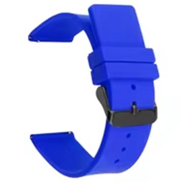 Garmin Venu 3S / Venu 2S / Mi Watchstrap Ersatz 18mm Sport-Silikon-Armband mit schwarzer Schnalle - Blau