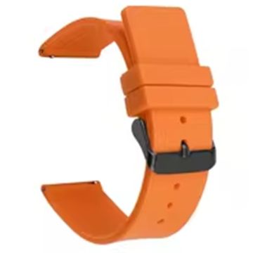 Garmin Venu 3S / Venu 2S / Mi Watchstrap Ersatz 18mm Sport-Silikon-Armband mit schwarzer Schnalle - Orange