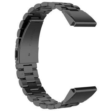 Edelstahlband Garmin QuickFit 22mm / Garmin Fenix 7 / 7 Pro / 6 Drei-Perlen-Armband - Schwarz