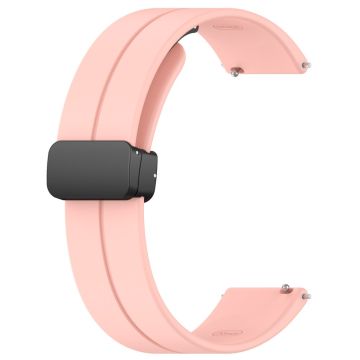 Huawei Watch GT 4 41mm / Garmin Venu 3S 18mm Uhrenarmband Silikonarmband mit Faltschnalle - Rosa