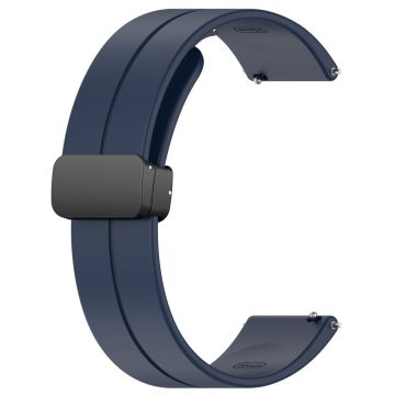 Huawei Watch GT 4 41mm / Garmin Venu 3S 18mm Uhrenarmband Silikonarmband mit Faltschnalle - Schwärzlich Grün