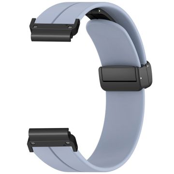 Garmin Fenix 7 / 6 / 5 22mm Armband Flexibles Silikonarmband mit Magnetschließe - Lavendelgrau