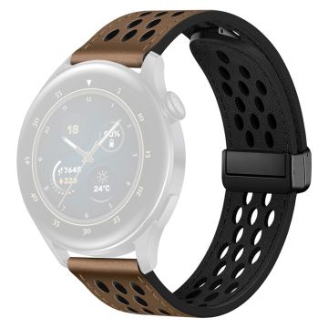 Huawei Watch GT 3 42mm / GT 3 Pro 20mm Veganes Lederband mit Löchern Design Uhrenarmband - Taupe